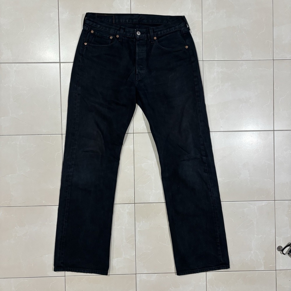 Vintage 90s Levi's 501xx Jeans Black Men's 32x32 Western Americana Button Fly